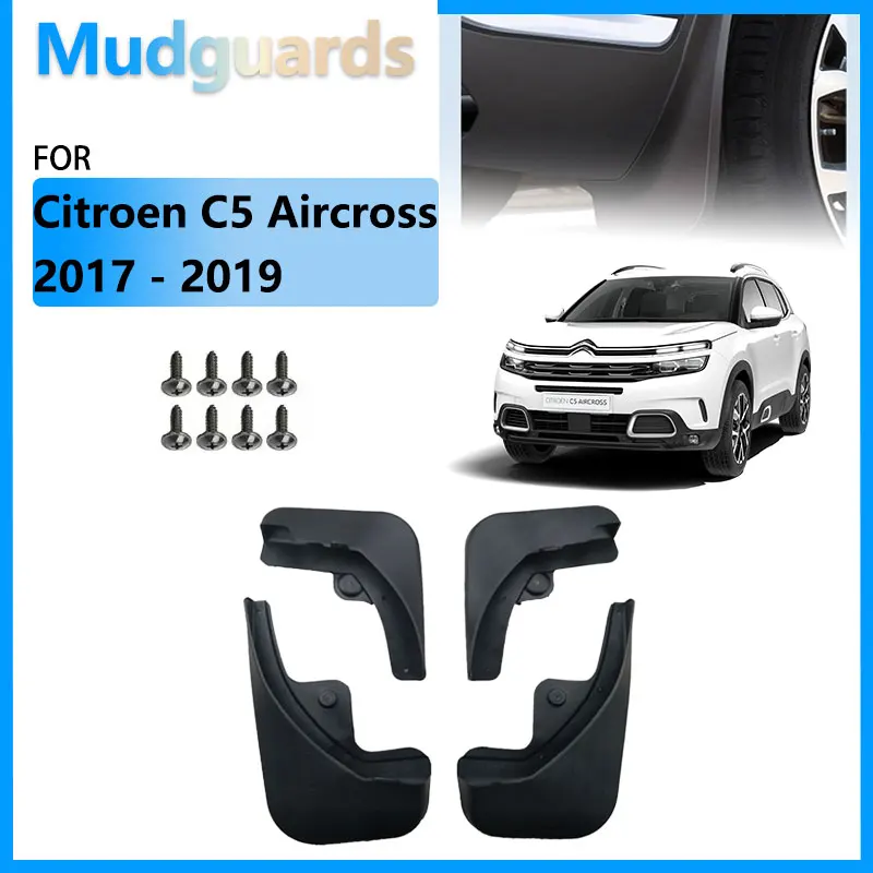 

ABS Plastic Mudguards For Citroen C5 Aircross 2017 2018 2019 Accessories Car Front Rear Wheel Splash Guards Fender Flare Parts