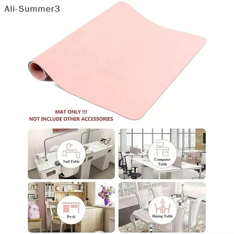 แผ่นรองทำเล็บแบบพับได้ หนัง PU แผ่นรองโต๊ะสตูดิโอ แผ่นรองแขนทำเล็บ กันน้ำ แผ่นรองมือ ป้องกันรอยขีดข่วน ทำความสะอาดง่าย