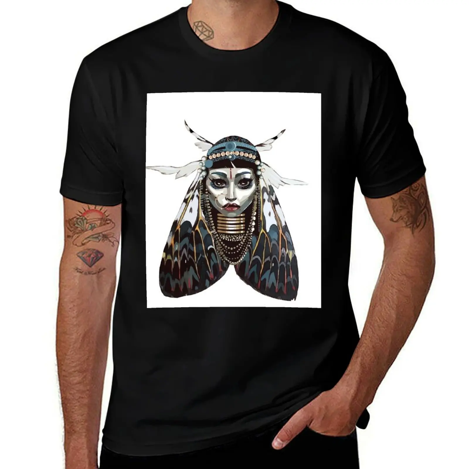 

Jibaro siren illustration T-Shirt t shirt man casual cotton tshirt 100%