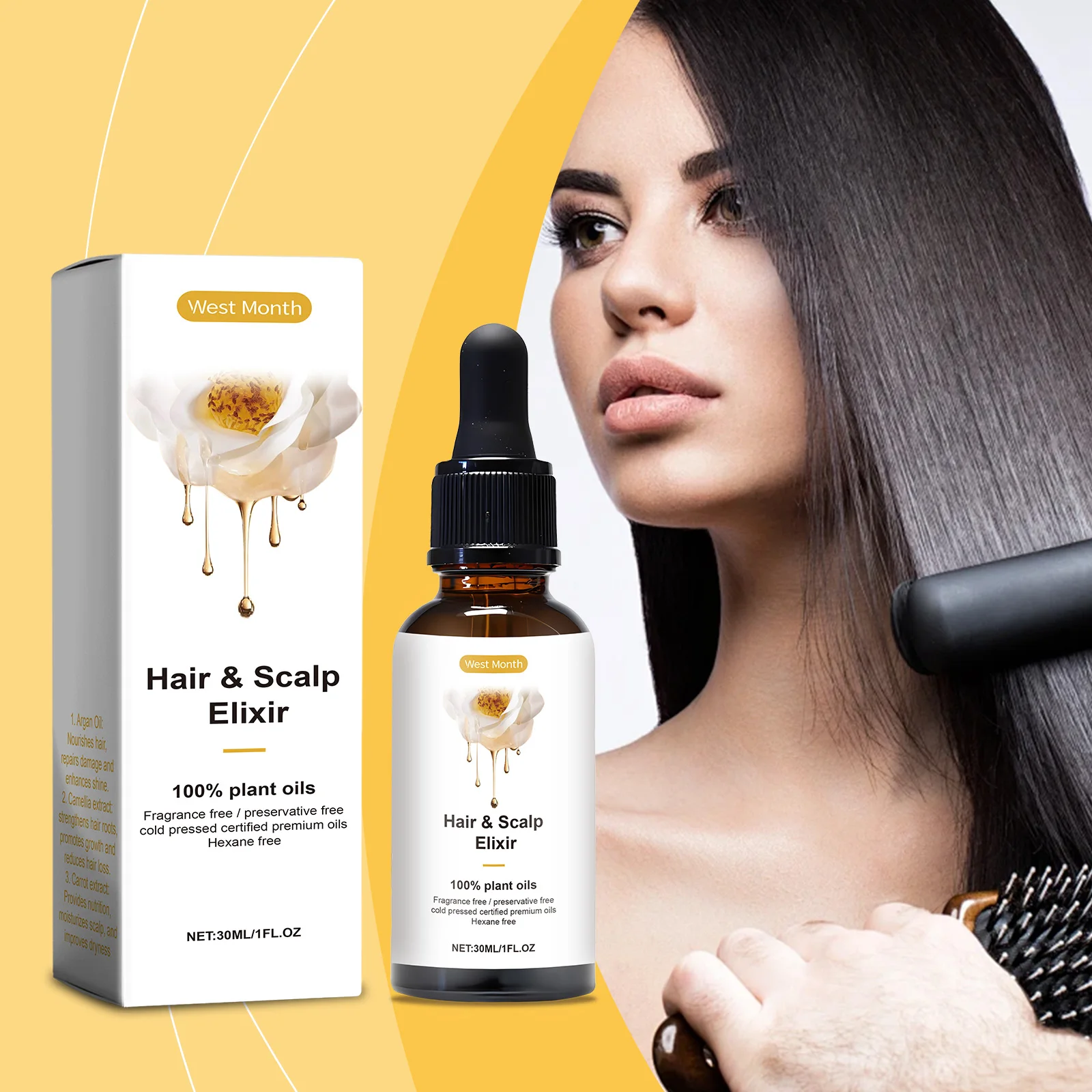 

Hair Care Serum Nourishing Scalp Softening Strengthening Hairs Roots Enhancing Hair Toughness and Preventing Hair Breaking