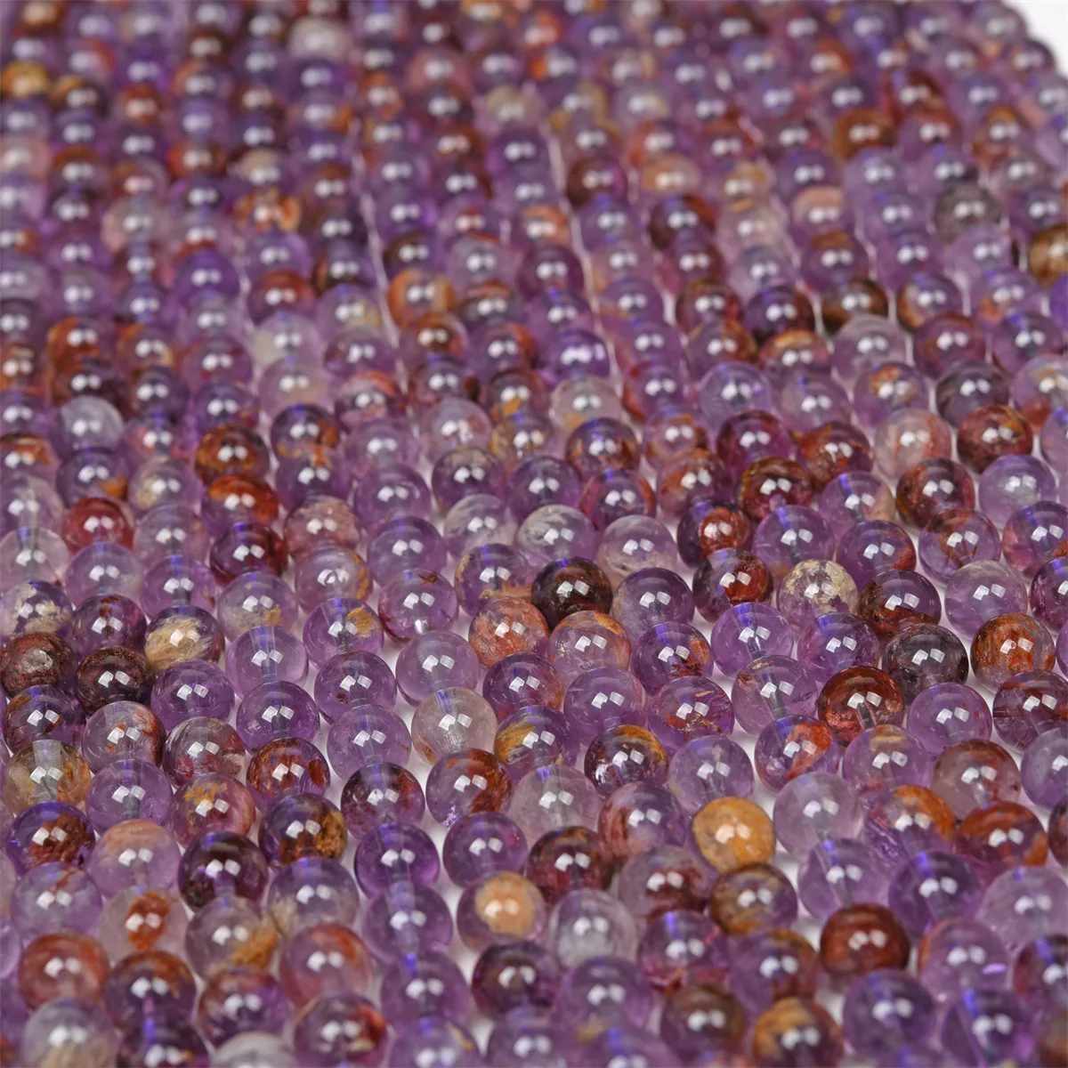 Ghost Amethyst purple round 6/8/10mm 38cm for DIY jewelry making  loose beads  FPPJ wholesale  nature