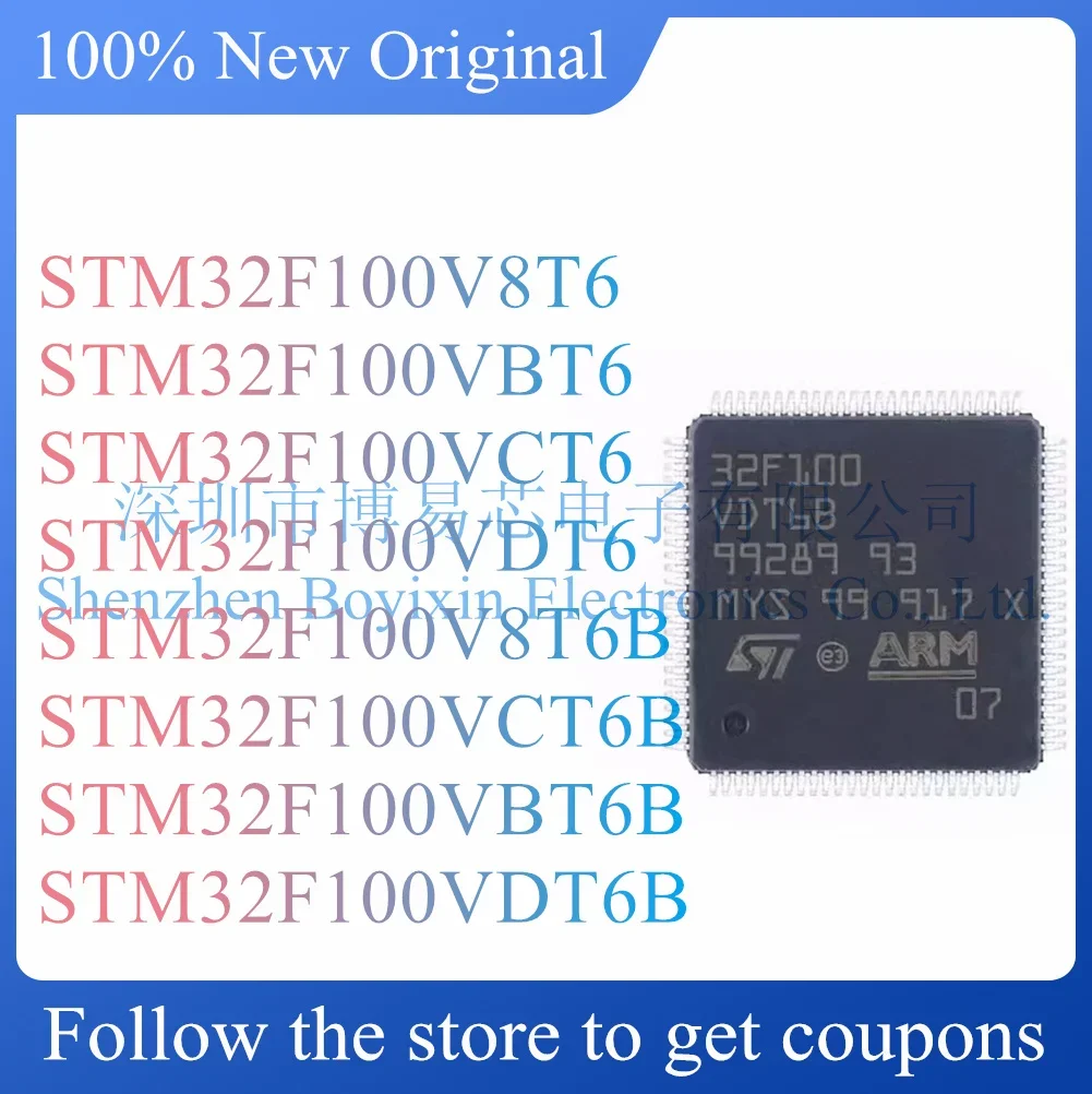 NEW STM32F100V8T6 STM32F100VBT6 STM32F100VCT6 STM32F100VDT6 STM32F100V8T6B STM32F100VCT6B STM32F100VBT6B STM32F100VDT6B.