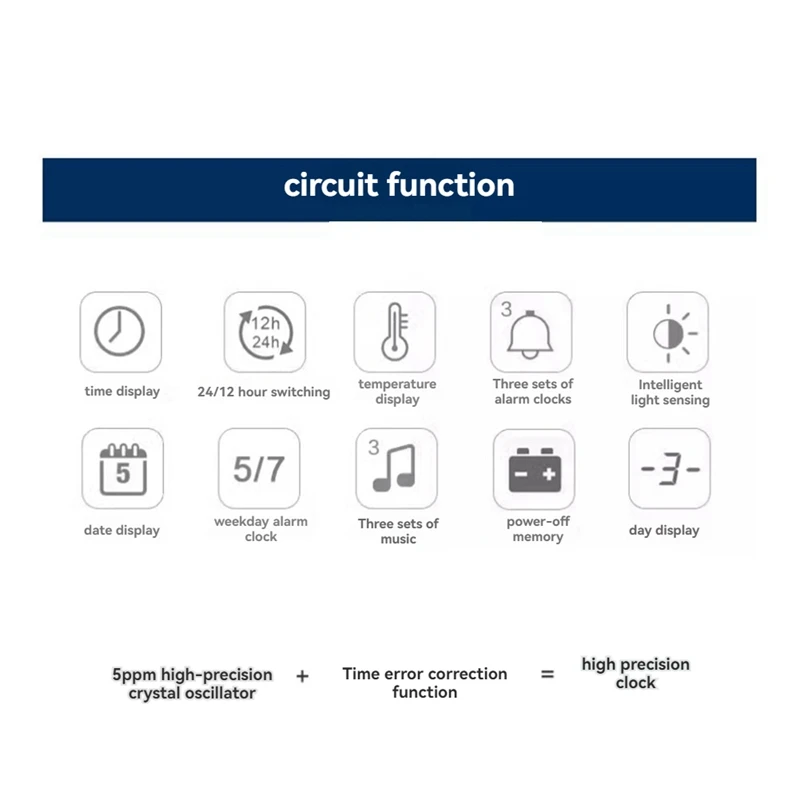 DIY Clock Kit Digital Tube Temperature Clock Colorful Display DS1302 DIY Electronic Kit Soldering Subjest Assembly Kit