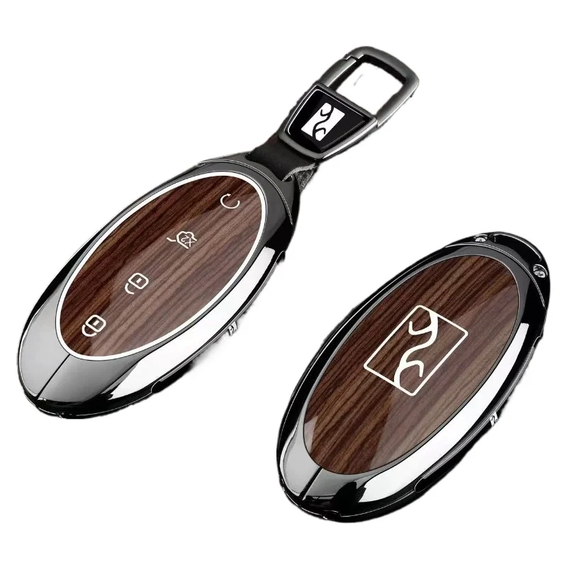 

Zinc Alloy Key Fob Cover for 2026 BYD Yangwang U8/U9/U7/U8L, Heavy Duty Metal Protective KeyCase Shell with Keychain Keybag