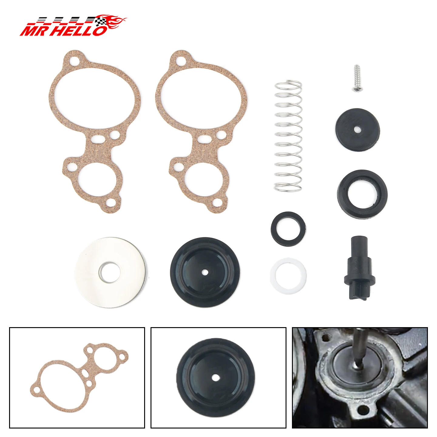 Schotelklepset 803062T1 voor Mercury 135-200pk 2.0L 2.5L V6, compatibel met Magnum II Magnum III XR4 XR6 V135 V150 V175 V200