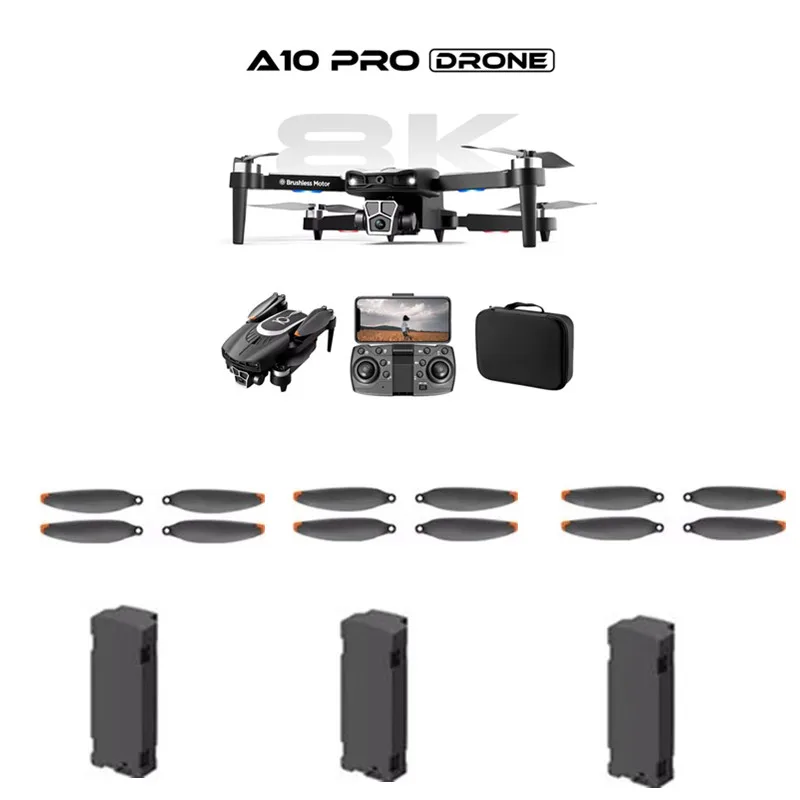 A10 Remote Control RC Drone Quadcopter Spare Parts 3.7V 1800Mah Battery/Propeller/Frame/USB line A10 PRO Drone Battery A10PRO