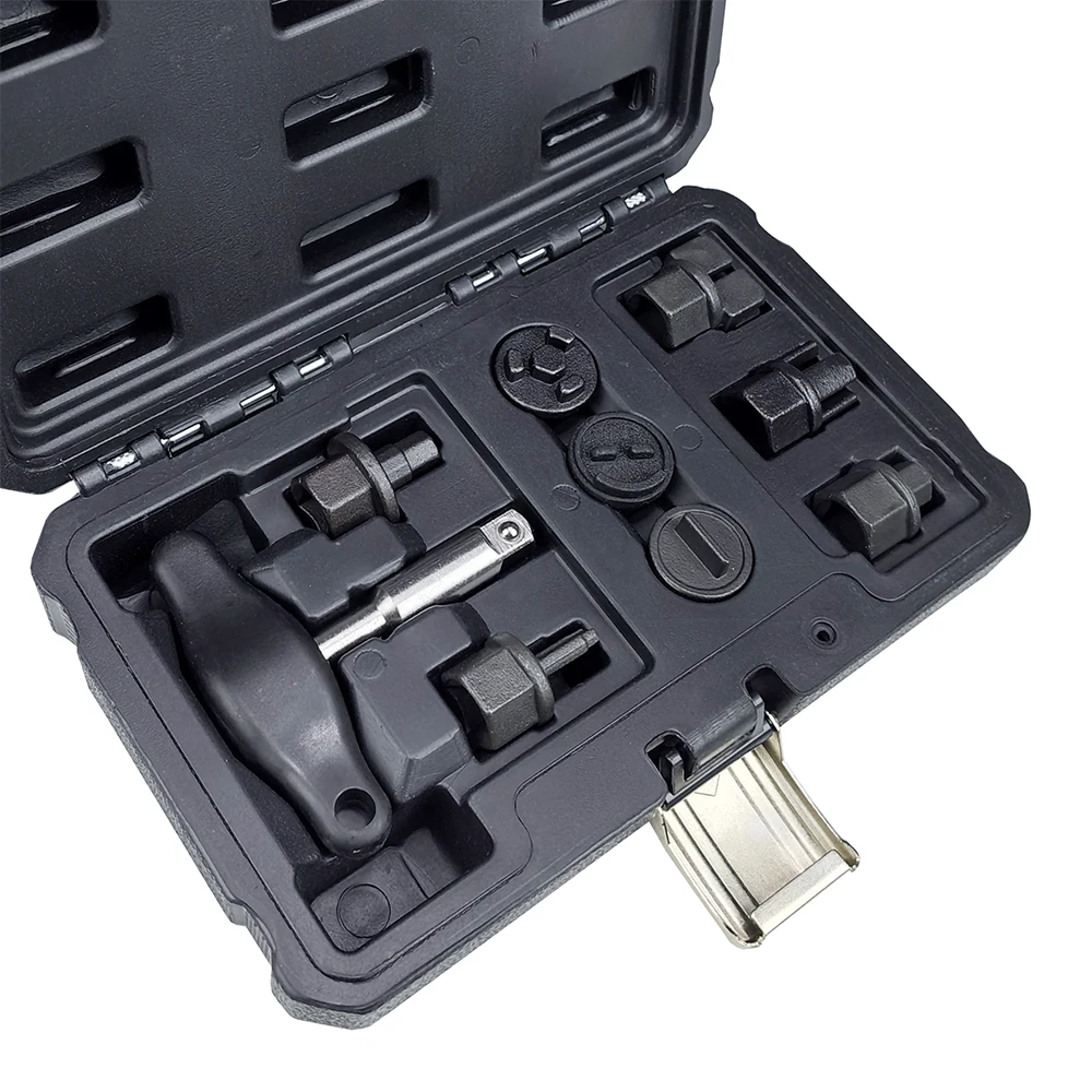

9PCS Plastic Oil Pan Drain Plug Tool Set 3/8″ T-Handle With 8 Adapters For BMW Audi Ford etc