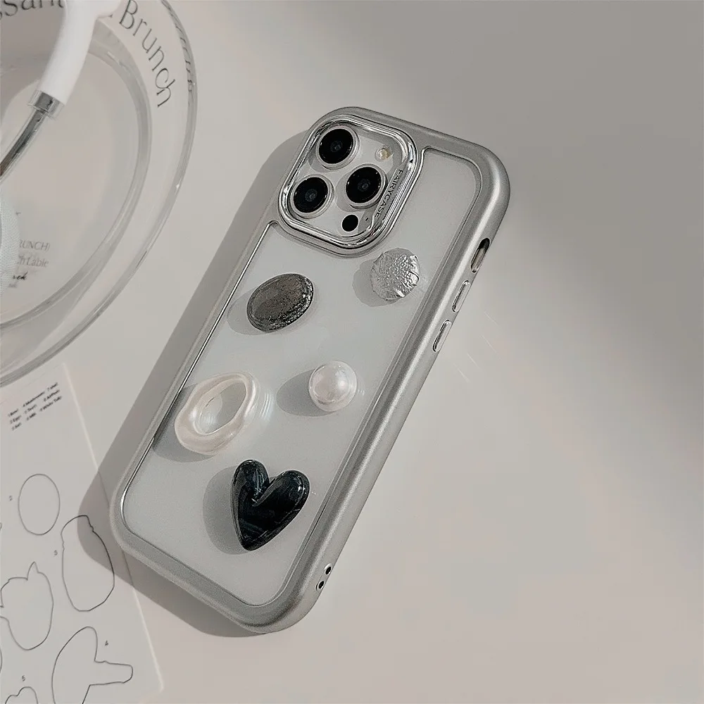 3d pretoemmobile acrílico high-end sentido caso de telefone para iphone15por/16por max caso de telefone para iphone13/14por max capa protetora