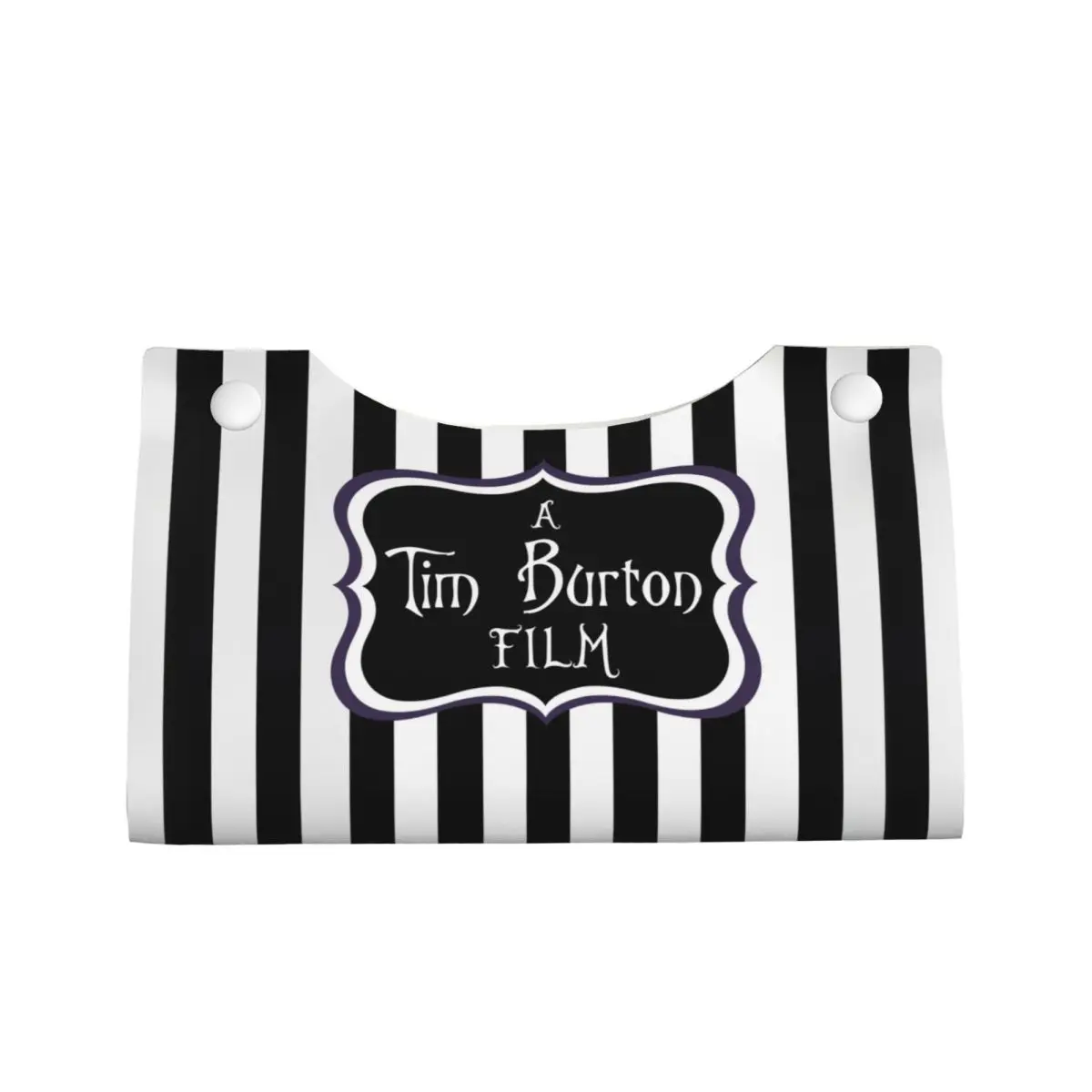 Custom BeetlejuicesTim Burton Film Facial Tissue Box Cover Rectangular Horror Movie PU Leather Tissue Box Holder for Car Toilet