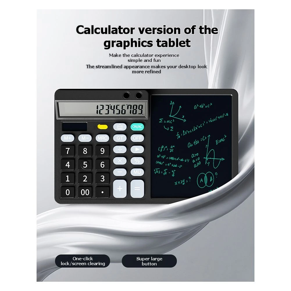 Foldable Scientific Calculator with Writing Drawing Tablet LCD Large Display Calculator for Study Draft