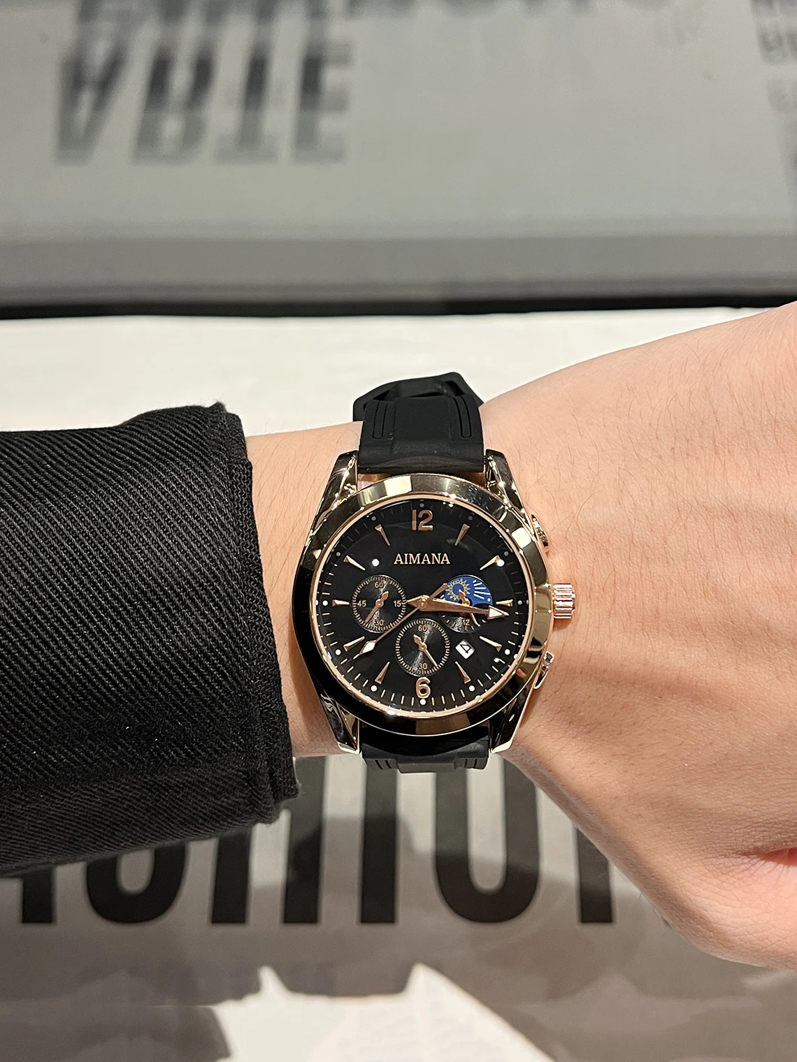 silicon band moon and star watch