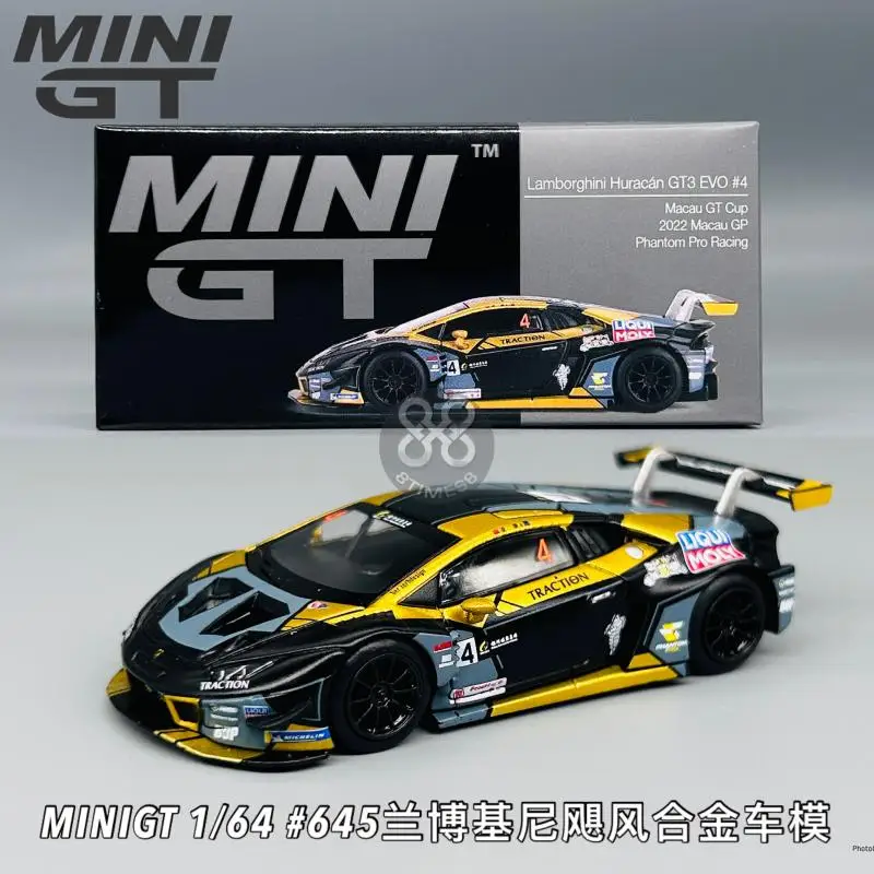 MINI GT #645 1/64 huracan GT3 EVO Die-cast Alloy Car Model Collection Display Gift