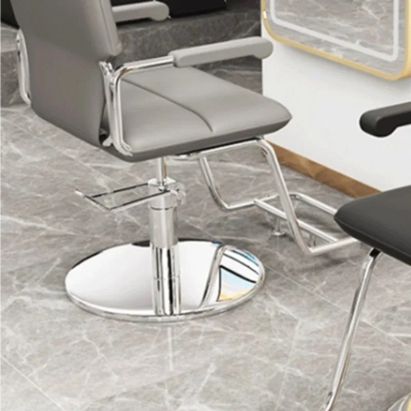 Hair salon chairshair salon exclusive stainless steel hair cutting  rotatable lifting and ironing chairs