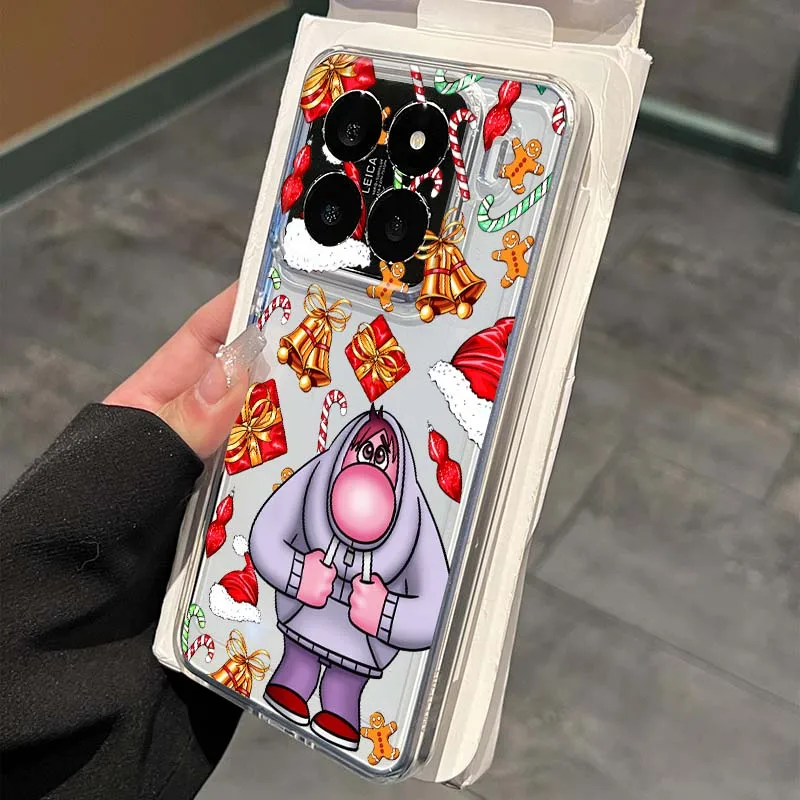 

Disney Christmas Cartoon Phone Case For Xiaomi 15 14 13 12 12S 12X 12T 11 11T Pro Lite TPU Transparent