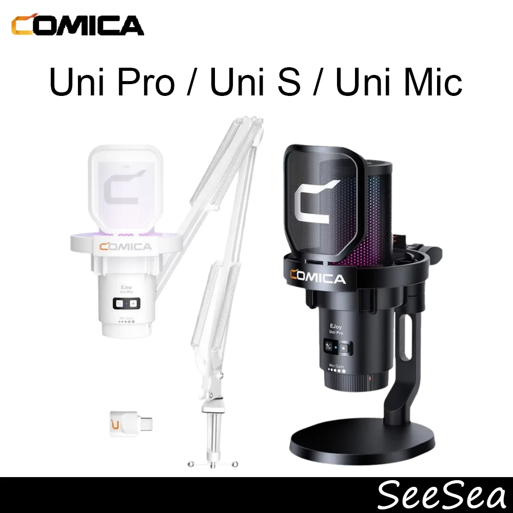 comica-uni-pro-wireless-usb-gaming-microphone-for-pc-laptop-smartphone-noise-cancellation-condenser-mic-with-rgb-lights-uni-mic