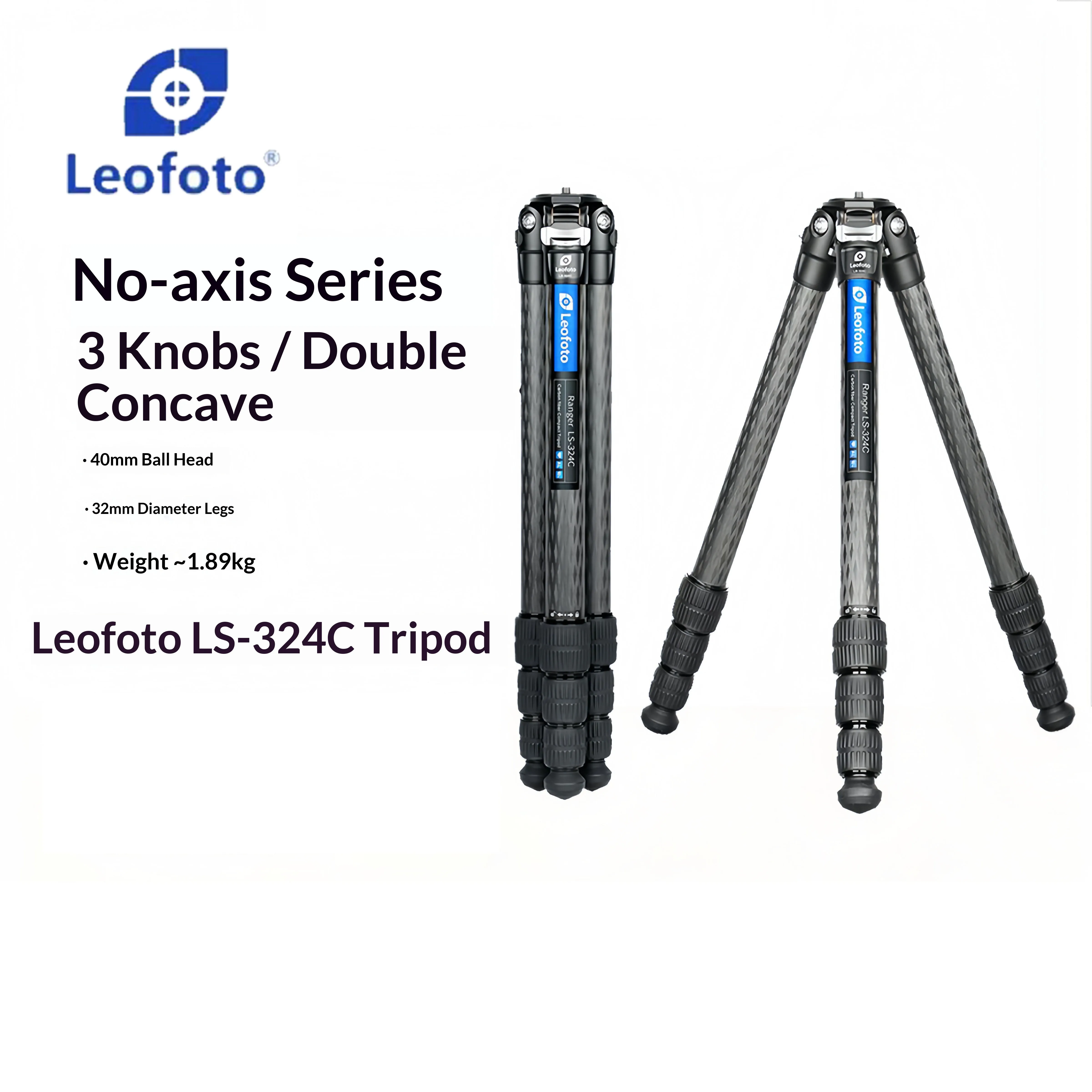 

Leofoto LS-324C+LH-40R Portable Center-Column-Free Photography Carbon Fiber Tripod and Head Kit