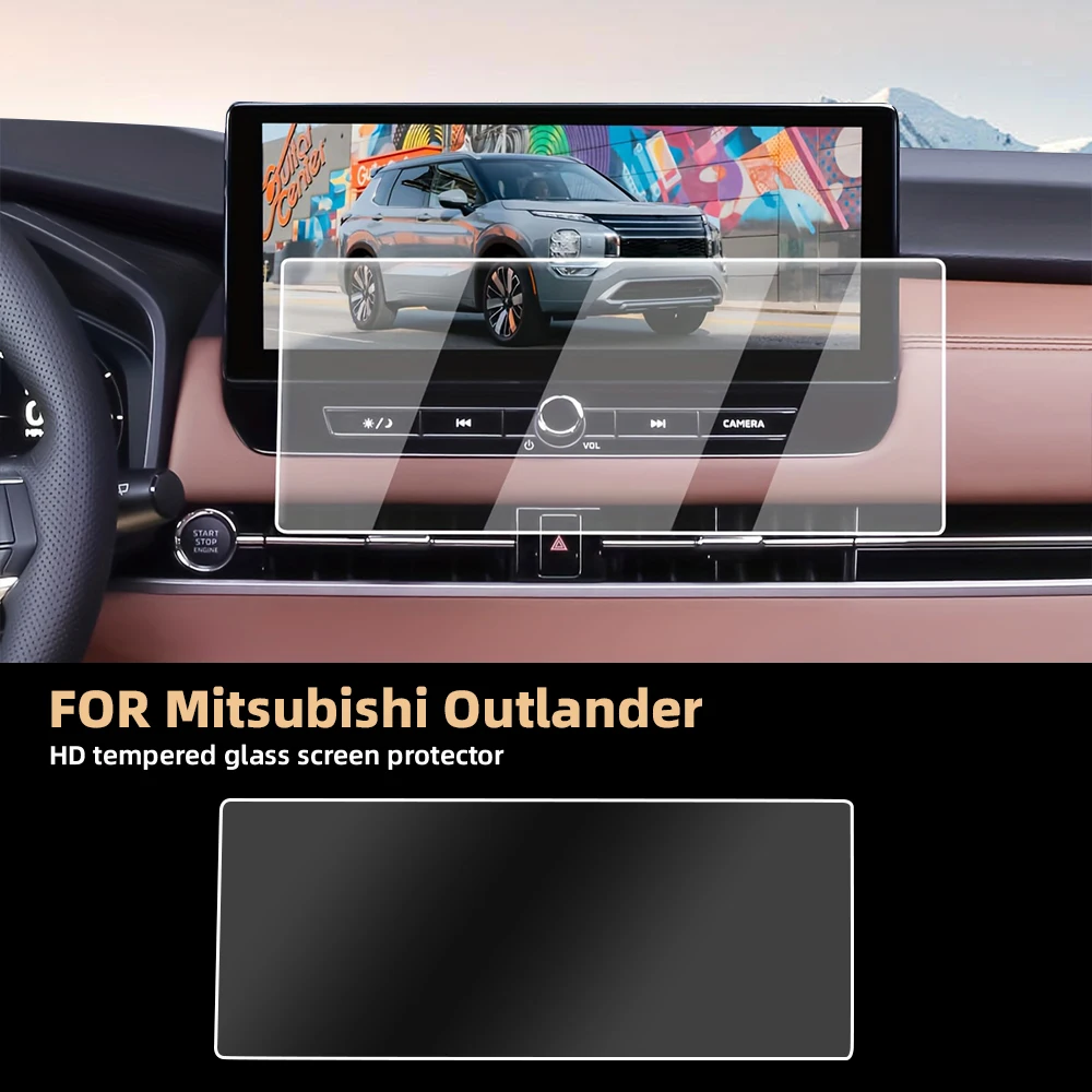 For Mitsubishi Outlander 2025 2026 12.3 inch Car Radio GPS Navigation Tempered Glass Screen Protector Anti-Scratch Film