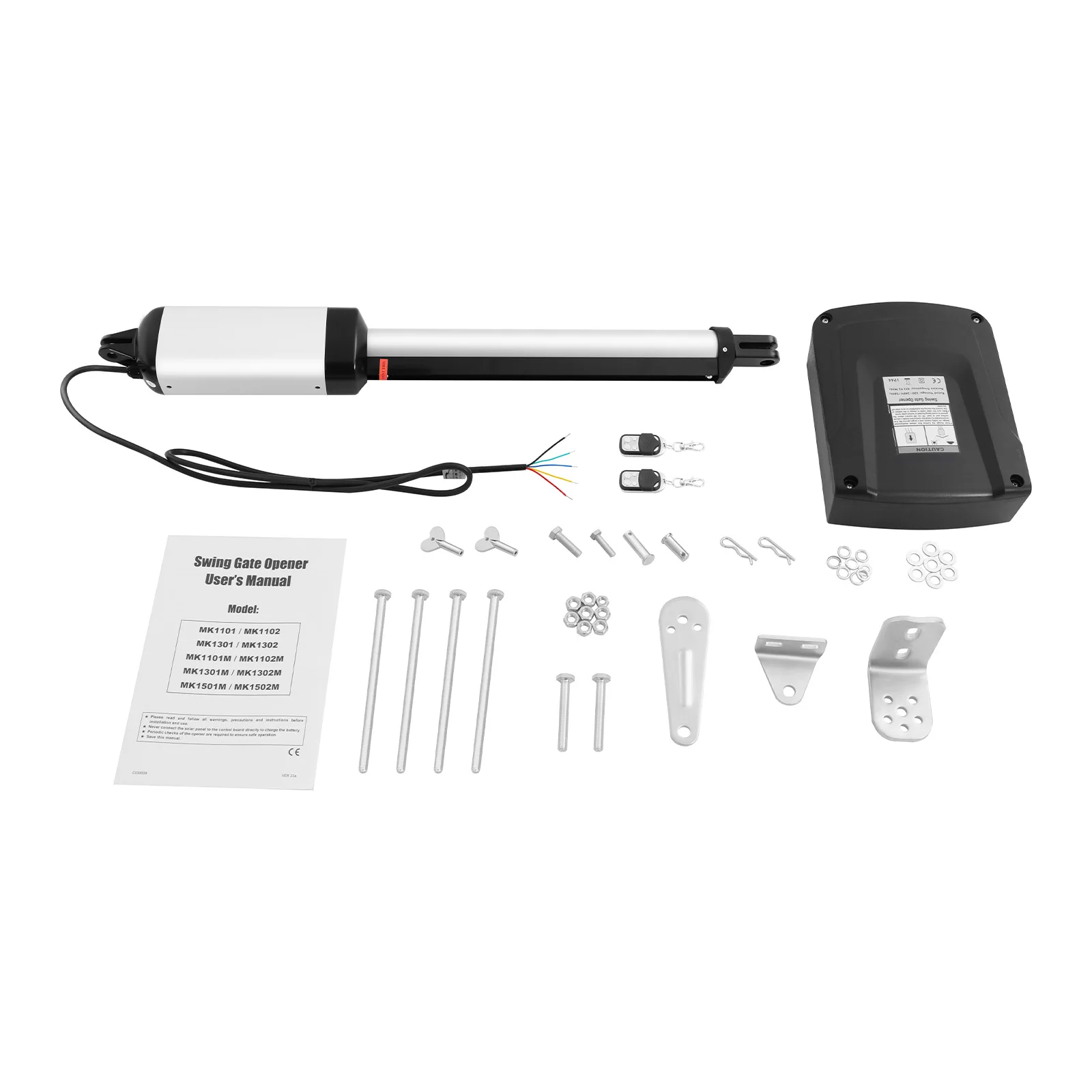 50 W automatische elektrische draaipoortopener Kit Deurpoortopener Enkele arm met afstandsbediening Poortcapaciteit 300 kg