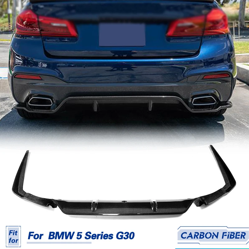 

Car Rear Bumper Diffuser Lip Spoiler Carbon Fiber for BMW 5 Series G30 G38 540i M Sport Sedan 4D 2017-2020 Rear Lip Body Kits