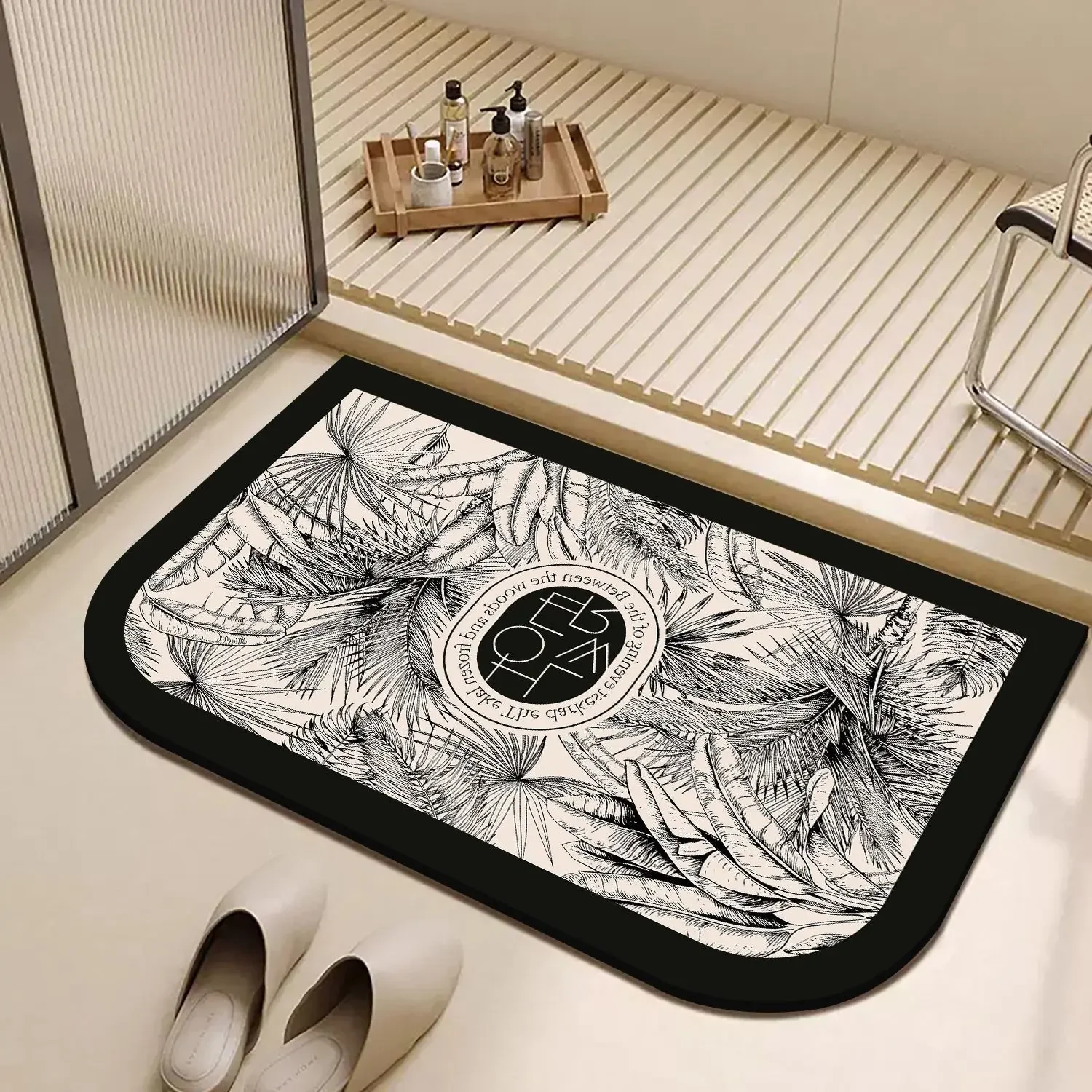 سجادة أرضية ناعمة ماصة للأرضيات، سجادة باب الحمام، سجادة قدم مضادة للقاذورات ومضادة للانزلاق، تجفيف سريع للمطبخ #6