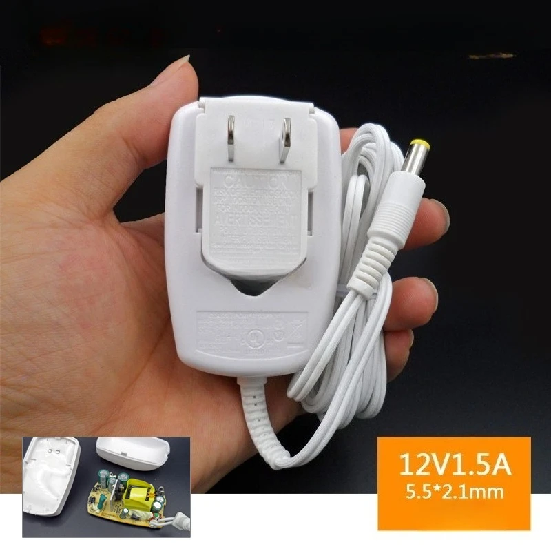 

Original White 12V1.5A Power Adapter Is Suitable for Router Anti-electric Shock Protection Double Insulation