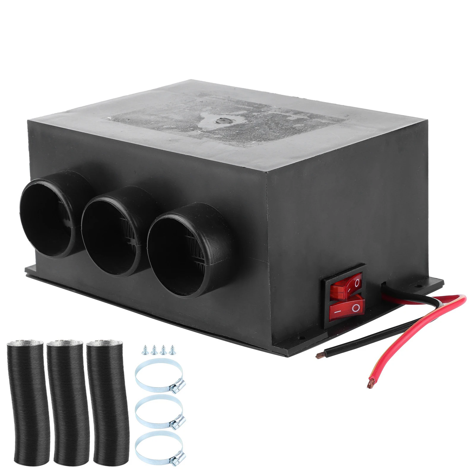 3 Air Outlet PTC Ceramic Heating Fan Car Heater Defroster Demister Fan for Car Truck Bus RV 400-600W Winter Warm Air Blower