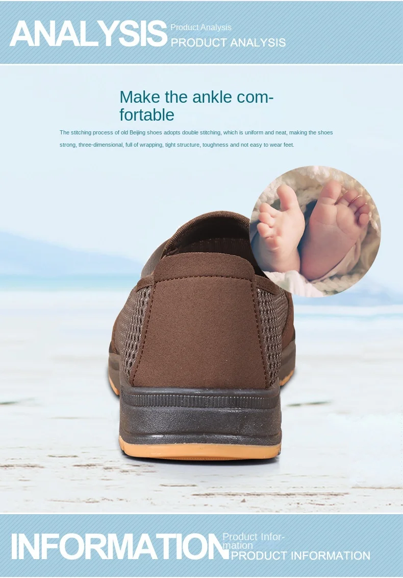 Men's Shoes Summer Breathable Mesh Slip-On Dad/Elderly Shoes Non-Slip Orthopedic Comfort Lightweight Canvas Shoes