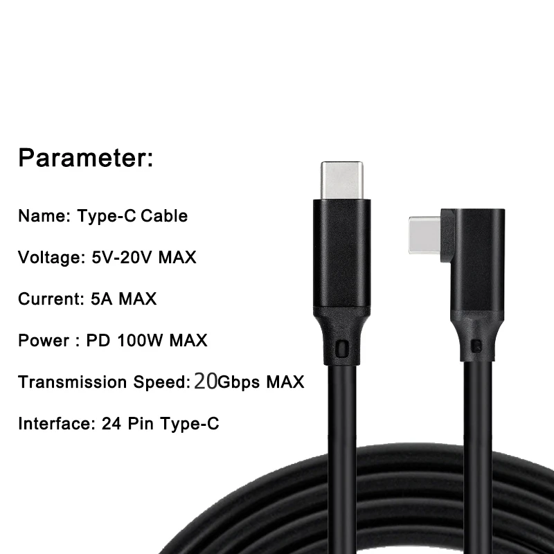 USB Type C to USB C 3.1 Gen2 20Gbps Cable PD 100W 5A QC4.0 3.0 Fast Charging Cable For MacBook 4k 60Hz Type C Video Cable 1/2/3M