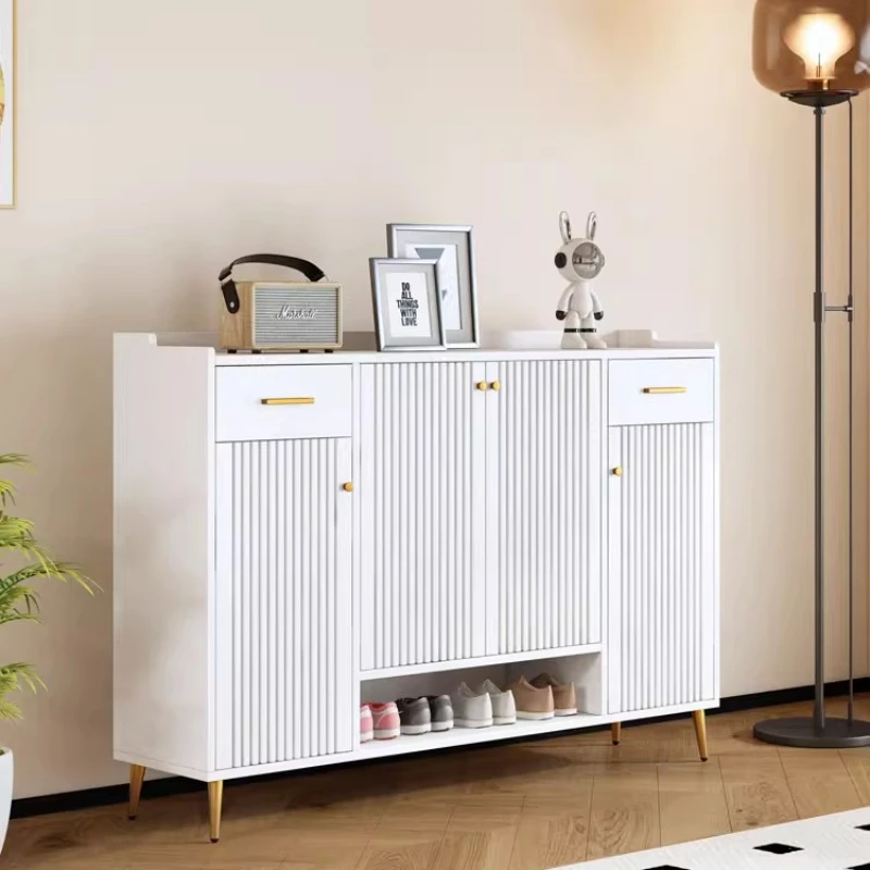 خزائن غرفة المعيشة الفاخرة المريحة عرض الخشب تخزين طويل القامة خزائن غرفة المعيشة خزانة تخزين خزانة جانبية أثاث المنزل #4