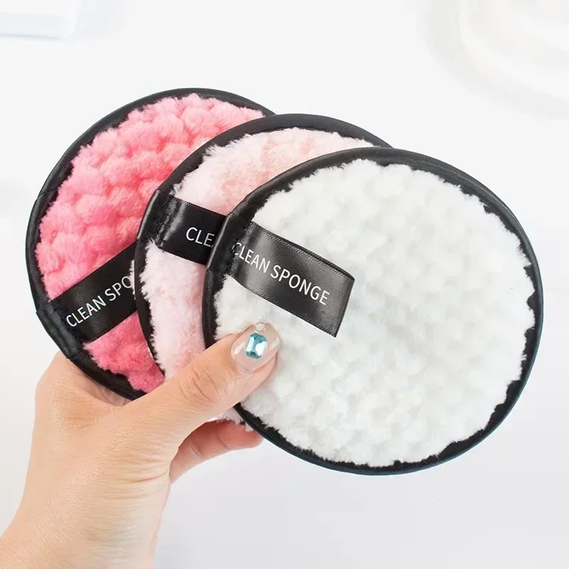 1Pcs Soft Skin Makeup Remover Polyester Facial Cleaning Tool Cotton Pad Cosmetics Sponge Remover For Men And Women Beauty Tool