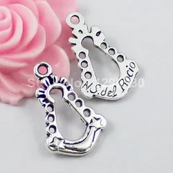 20pcs Metal Zinc Alloy Tibetan Silver N.S.del Rocio Charm Pendant For Necklace DIY Jewelry Accessories 17.5x27mm K01015