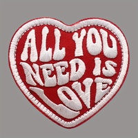 1pc All You Need Is Love Funny Meme Velcros Patch Hook & Loop Tactical Morale Badge, Embroidered for Jackets, Gear, Backpacks