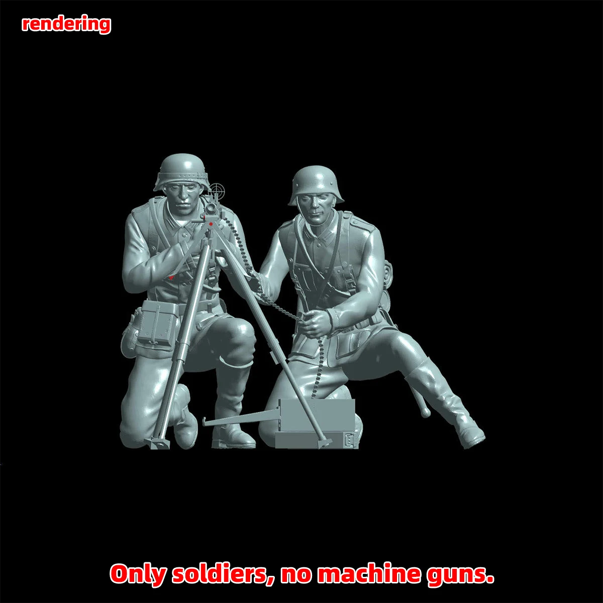1/35 1/48 1/72 Maßstab Modellbausatz 3D Harz Miniatur-Soldatenfiguren Deutscher Maschinengewehrschütze Unbemalt Unmontiert Diorama – Detail 3