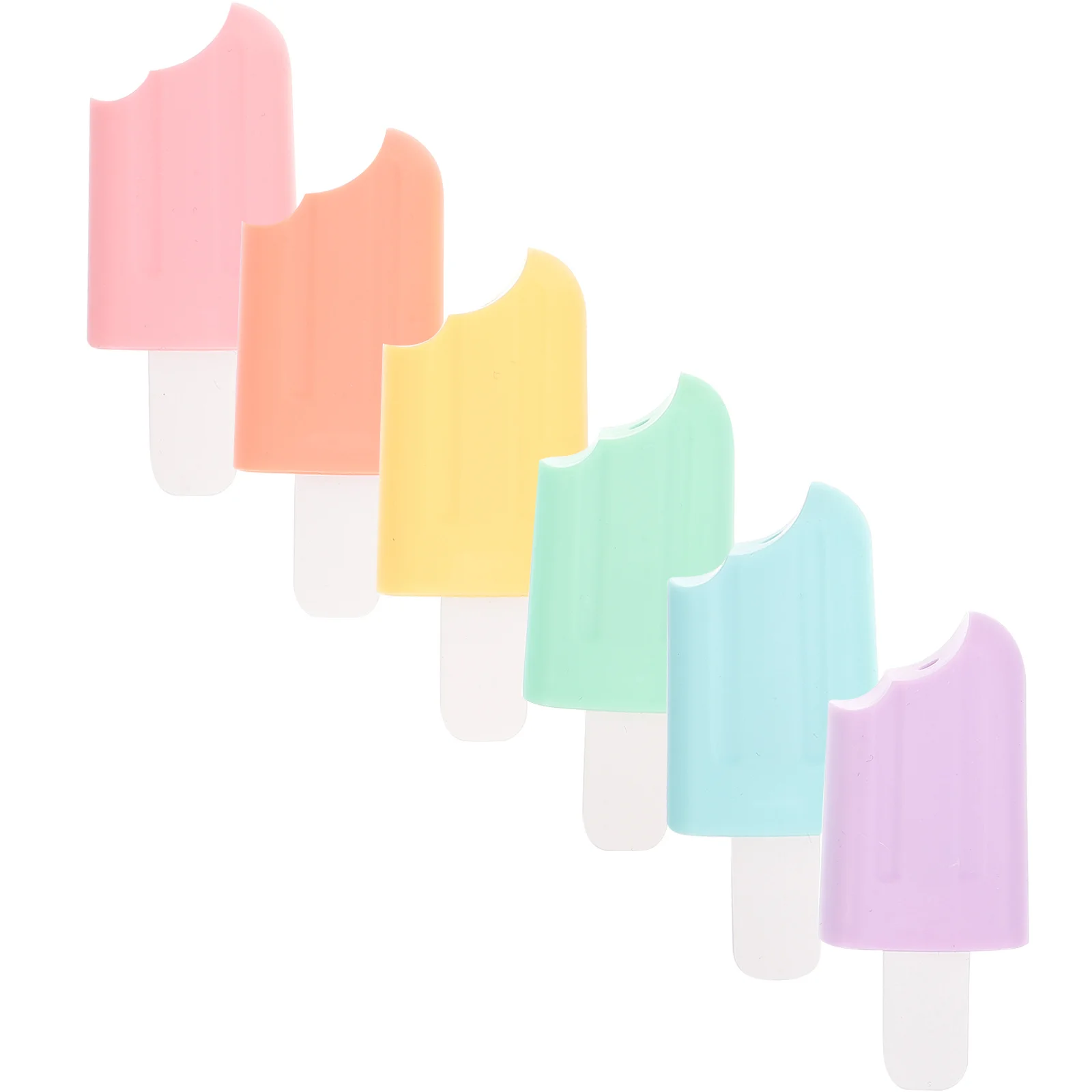

6Pcs Candy Color Ice Cream Shape Highlighters Novelty Bright Color Pens for School Office Reading Marking Students Stationery