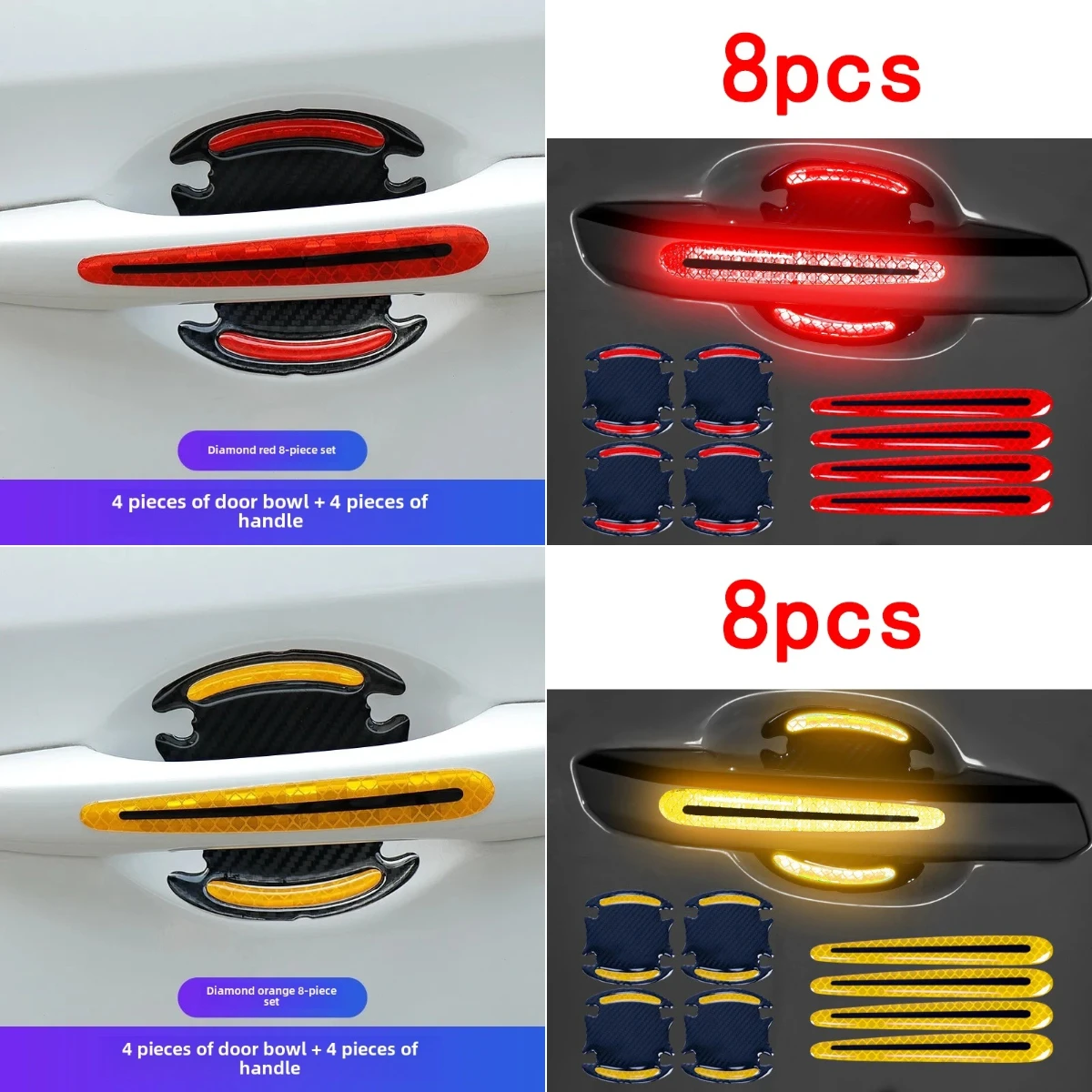 

Accessories Stickers Door Handle Car For Alfa Romeo Giulia Stelvio Tonale Giulietta 4C Spider Brera MiTo 159 GTV