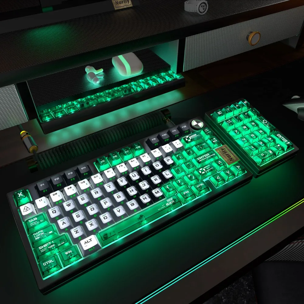 Luoli 130 tasten pbt Kernkraft profil Tasten kappen seitlich gravierte Tastatur kapsel durchscheinende mechanische fünfseitige Wärme sublimation