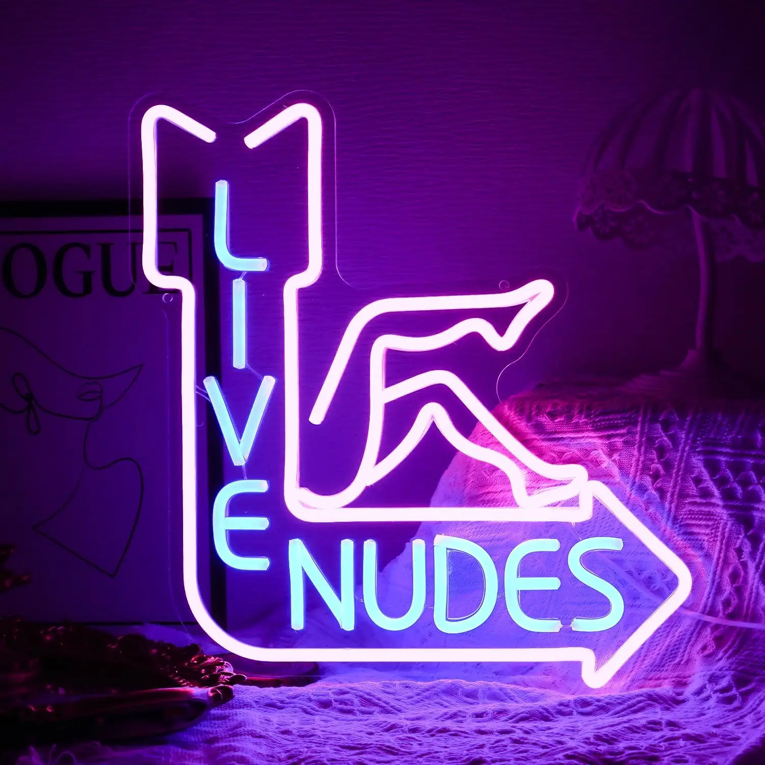 

Светодиодные неоновые огни Live Nudes с регулируемой яркостью, ночник для бара, клуба, спальни, отеля, декор, вечерние, в помещении, на открытом воздухе, неоновый декор, художественные подарки