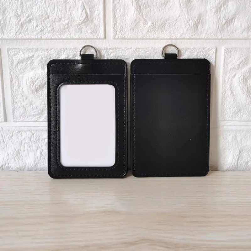 

5pcs PU Leather Card Holders Women Men Student ID Card Holder Cover Case Credit Card Badge Holder Accessories