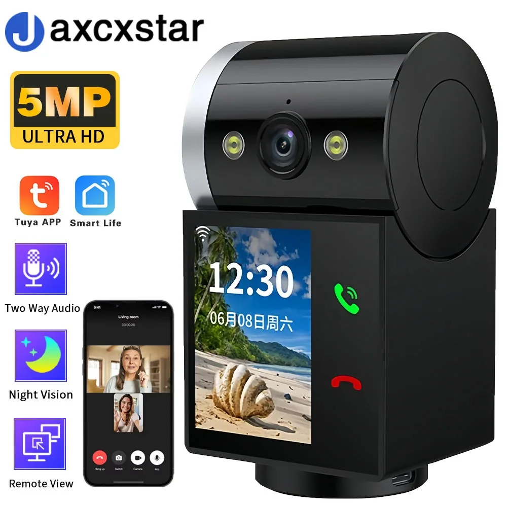 

Tuya Smart Tracking 5MP Baby Camera Indoor Wi-Fi PTZ Camera Two-way Audio Automatic Tracking with Night Vision CCTV Camera