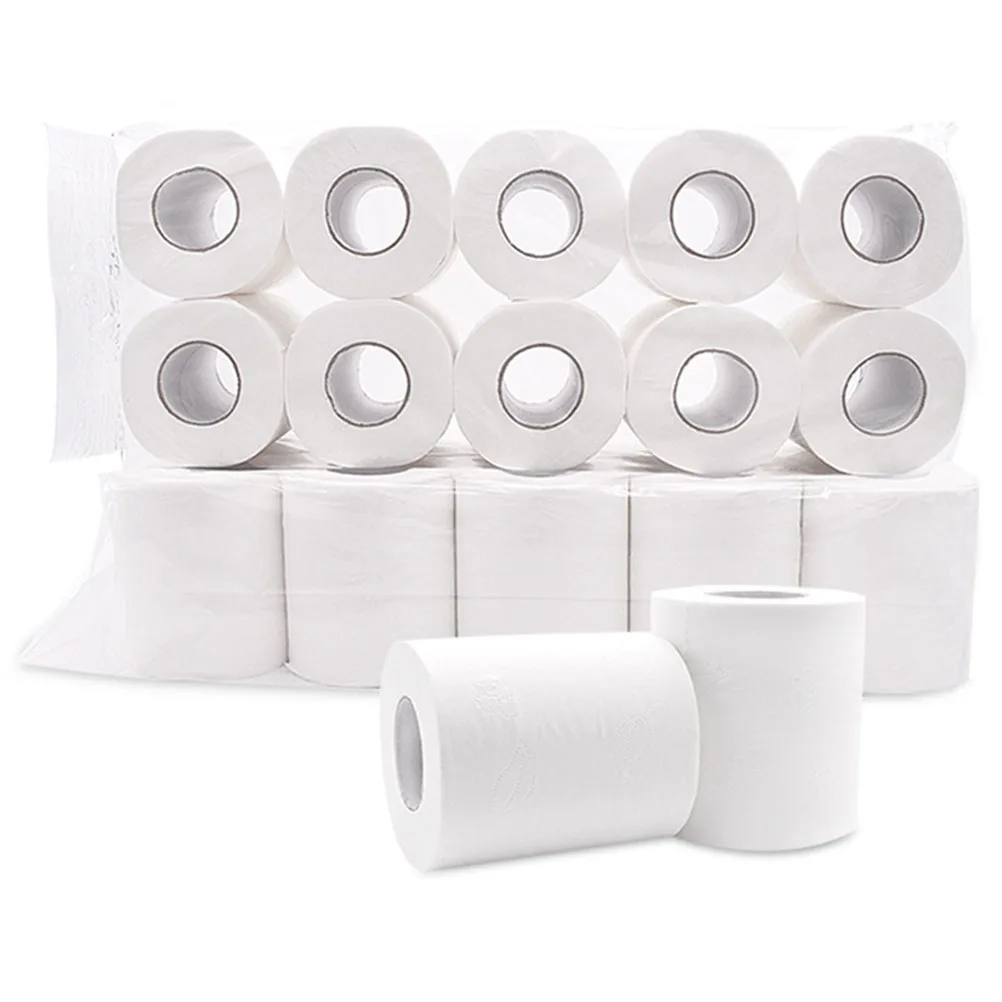 

10 Rolls Thick Toilet Paper Natural Wood Pulp Home Clean Non Irritating Soft Absorbent Environmentally Friendly