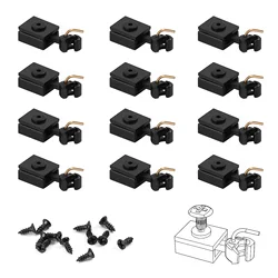 Evemodel 12pcs N Scale 1:160 E-Z Mate Magnetic Knuckle Couplers with Box Lid Pocket Cover with Screws HP08150M