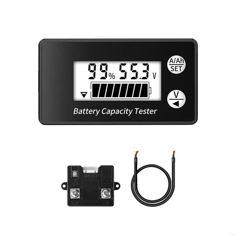 E28F Digital Display Battery Capacity Tester Percentage Level Voltage Marine Battery Power Indicator Panel 50A 100A 300A 500A