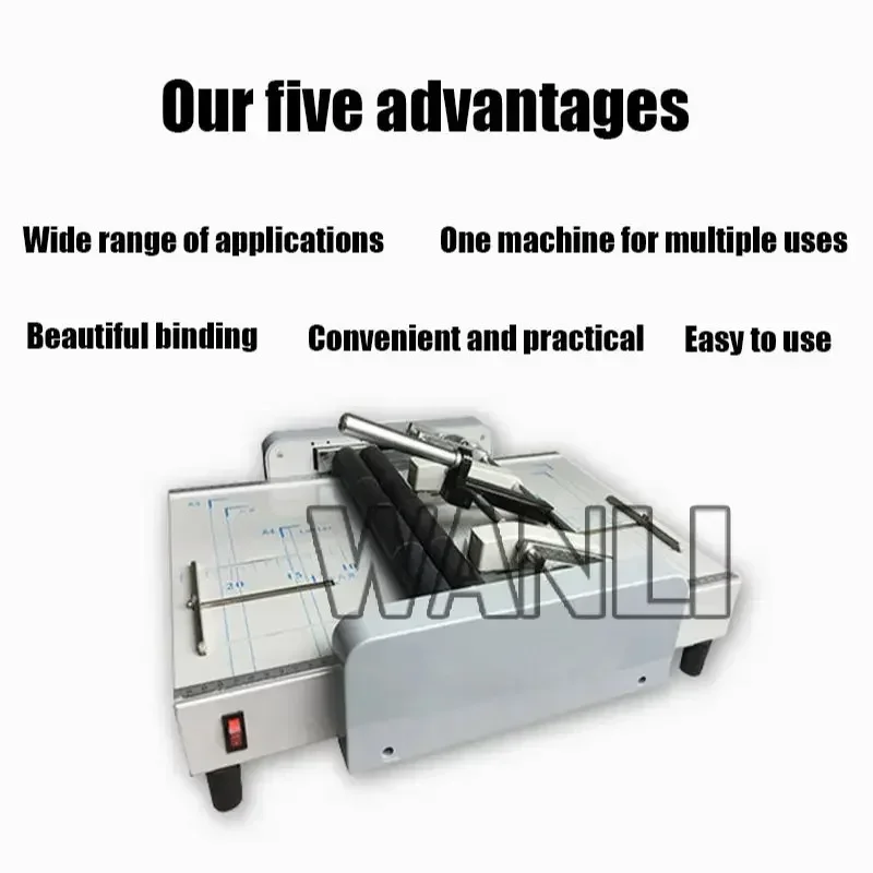 Small Electric 220V A3 Electric Binding Machine Electric Paper Creasing Machine Folding Machine Tools