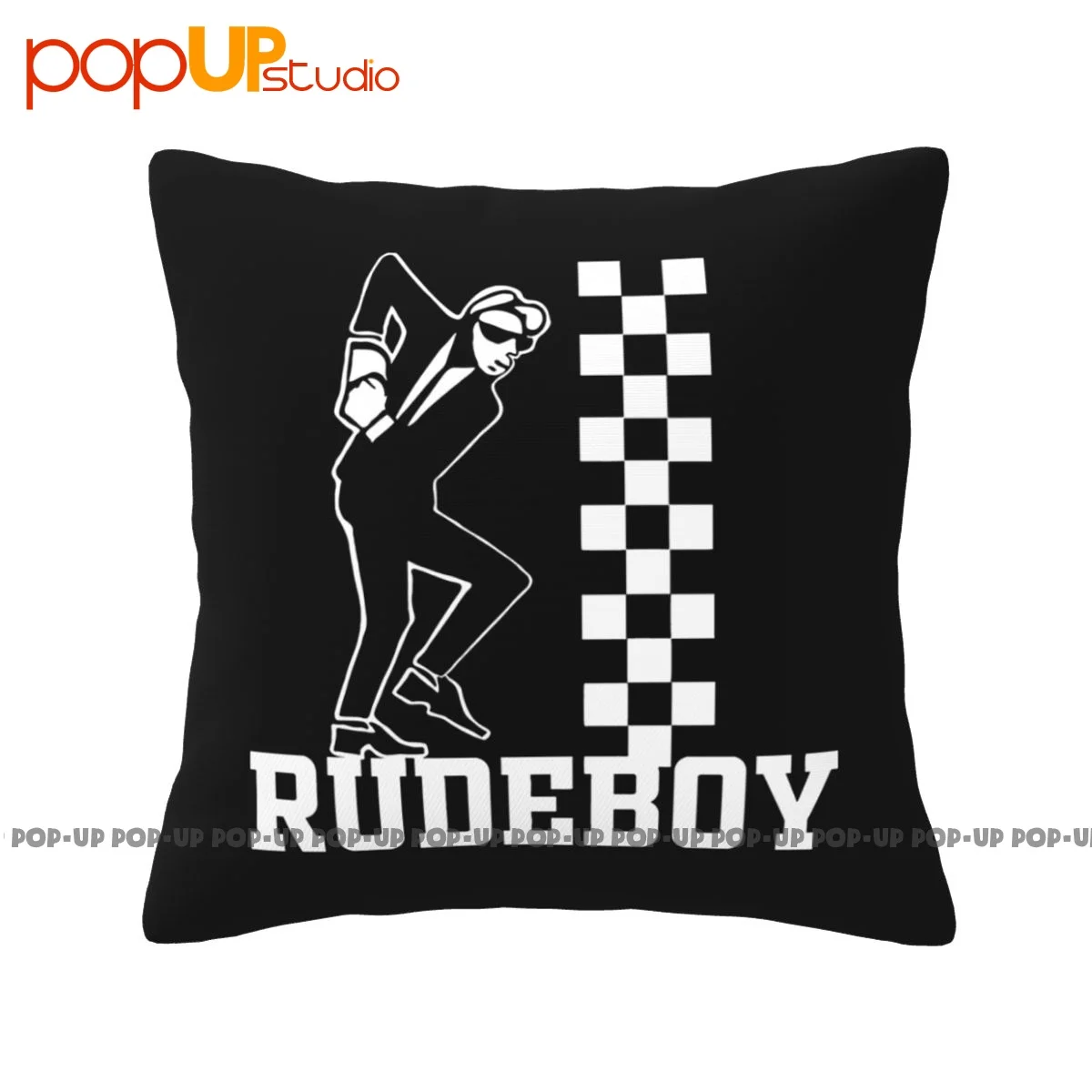 Thick Skanking Rudeboy Ska Trojan Skinhead Scooterist Selector Pillowcase Throw Pillow Cover For Sofa