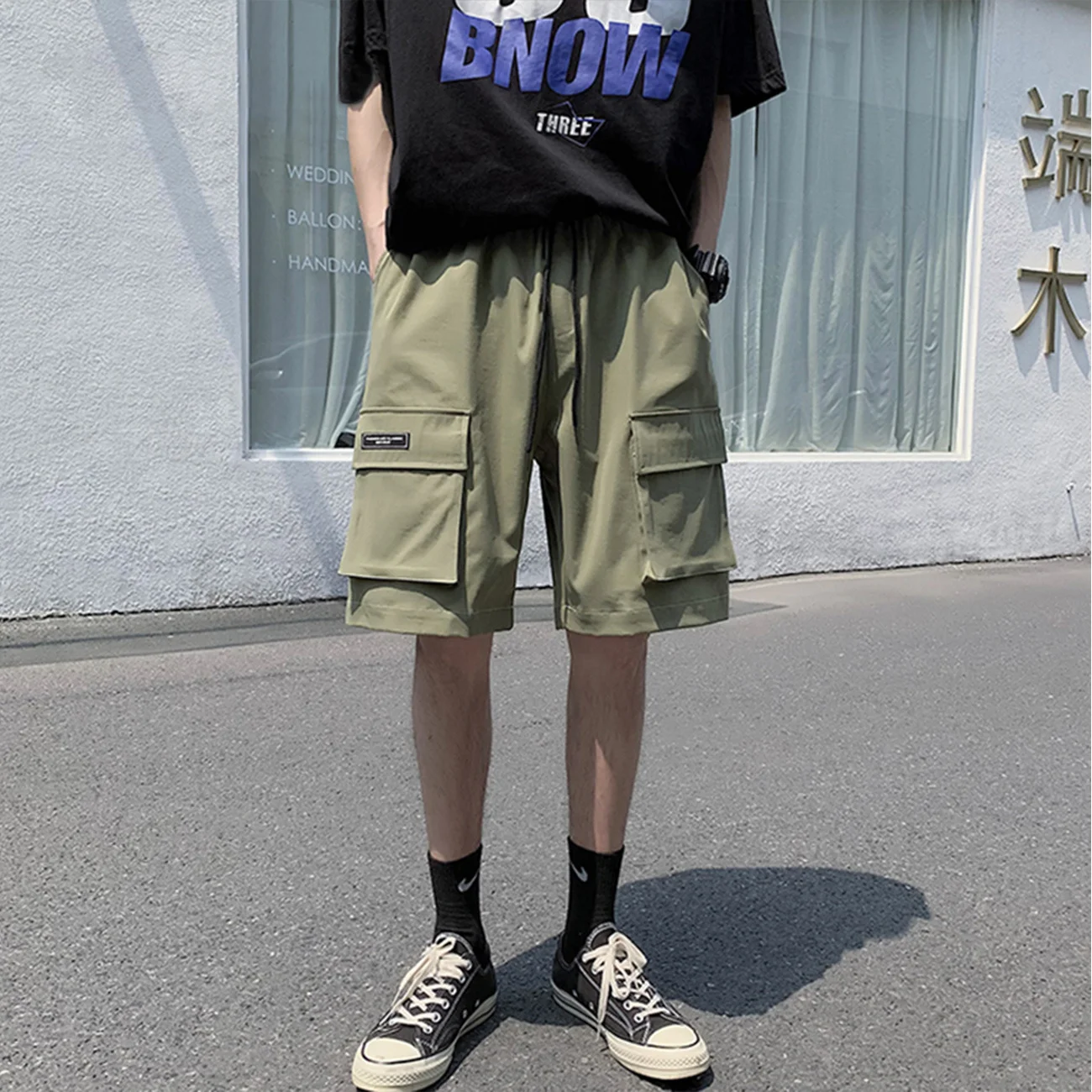 Hop Hip Cargo Shorts Streetwear Joggers Pockets Baggy Pants Mens Big Pocket Shorts 2022 Summer Casual Short Oversized