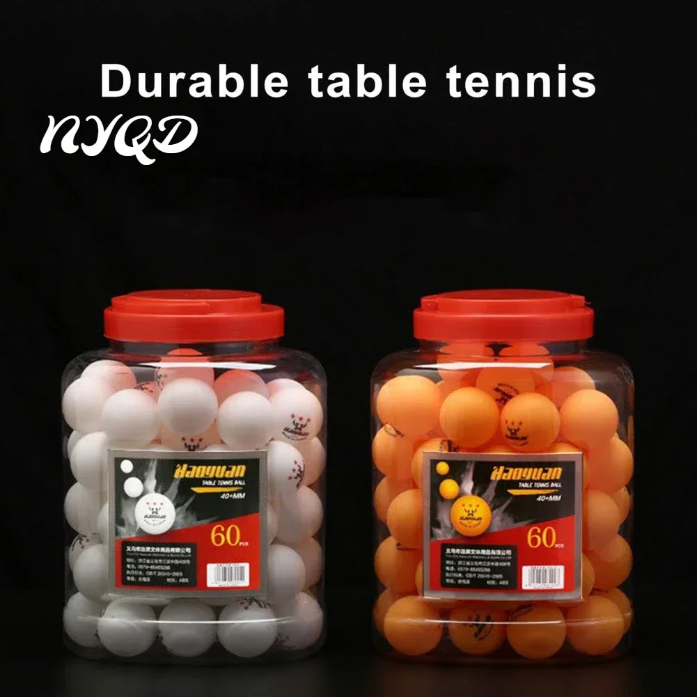 

60Pcs Ping-Pong Balls Elastic Impact Resistant Not Easily Deformed Recreational Play ABS Table Tennis Balls for Sports