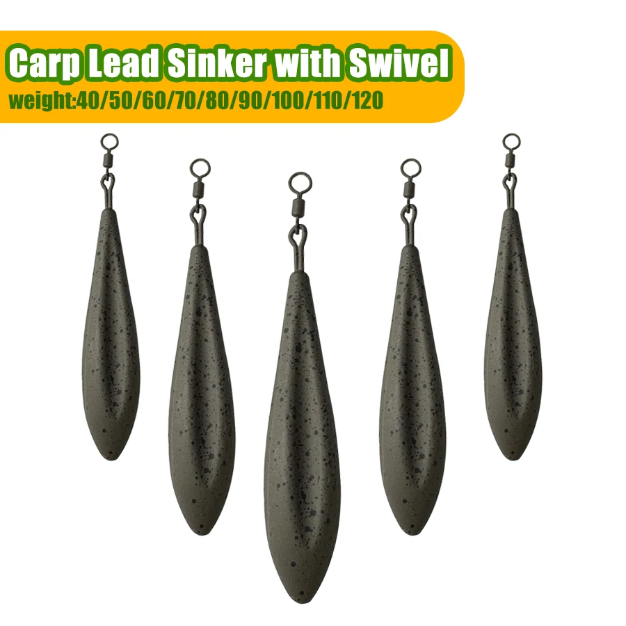 YOTO 3 Stück Karpfenangeln-Sinker, 40 g–120 g, Karpfenangeln, Bleigewicht, korrosionsbeständig, mit sicherem Befestigung für Süßwasser