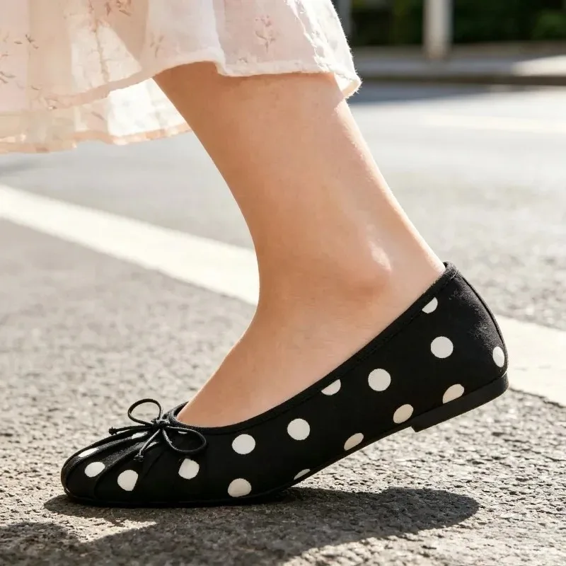 

Fashion Round-toe Ballet Flats Women Cute Butterfly Detail Mary Jane Shoes for Ladies Comfort Anti-slip Casual Shoes Zapatos