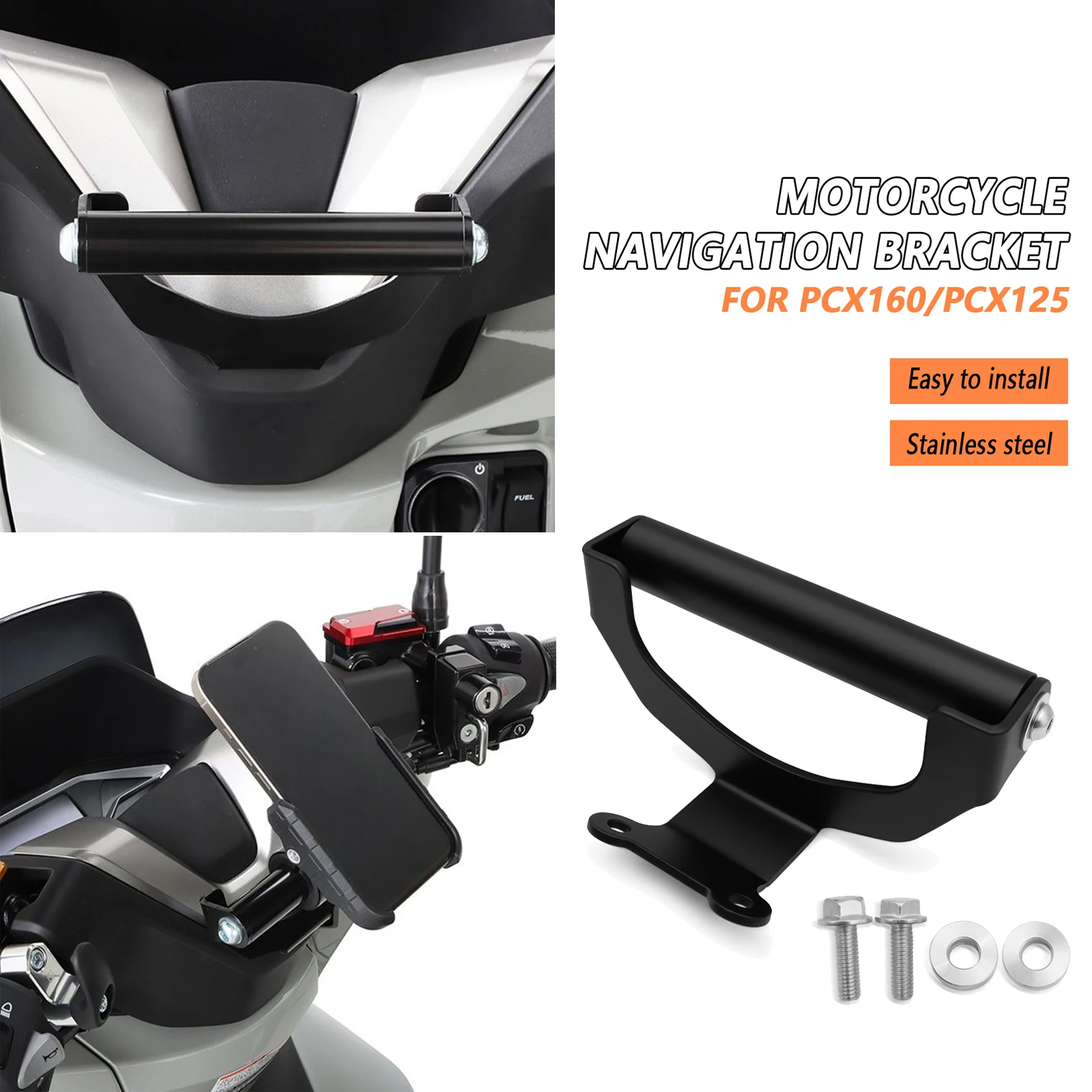 

For pcx 160 Phone Stand Holder PCX160 2025 pcx 125 2025 Motorcycle GPS Mount Navigation Plate Bracket PCX125