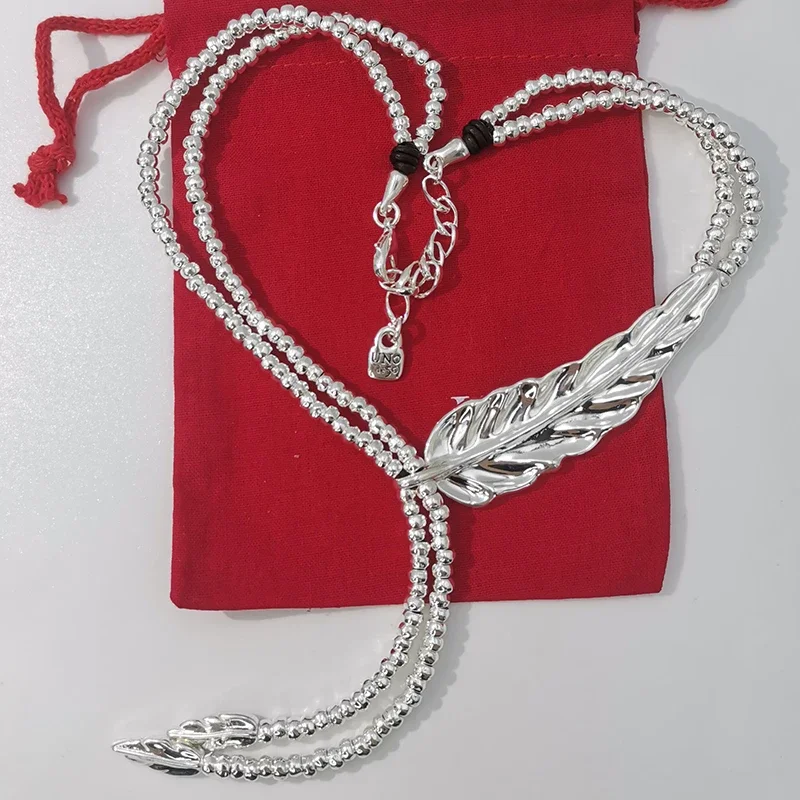 

2024 Spanish Instagram Unique Design with High Aesthetic Value Feather Necklace Women's Jewelry Gift